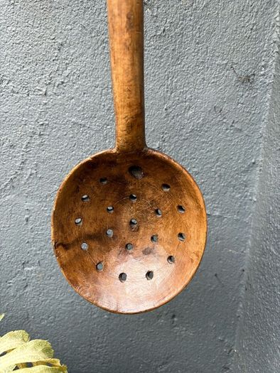 Primitive Wooden Cooking Strainer