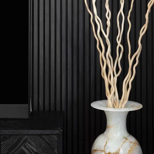 Acoustic Slat Wall Panel Charcoal 240x60cm