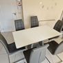 Glasstop Extendable Kitchen Dining Table Set Image 2