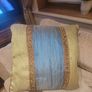 Luxury Decorative Cushions x2 in Blue and Chartreuse Crinkled Shot Silk Finish Image 4