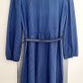 Berketex Made in England Vintage Blue & White striped shirt dress with original belt Sz 10UK Image 9