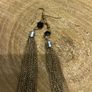 Gold tone chain earrings Image 2