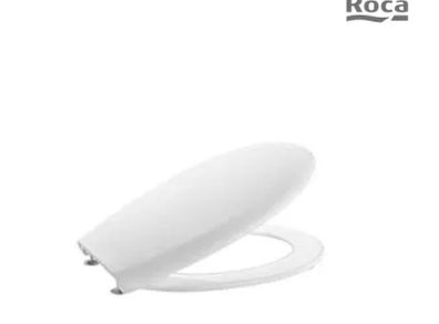 Roca Victoria white toilet seat and cover with antibacterial properties