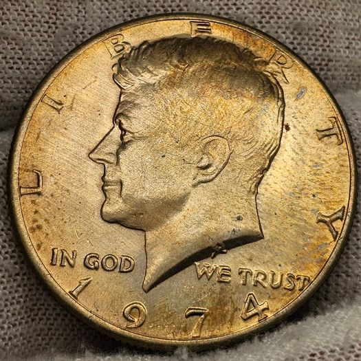 USA United States 1974 Kennedy Half Dollar 50 Cent Beautiful Natural Toning