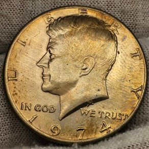 USA United States 1974 Kennedy Half Dollar 50 Cent Beautiful Natural Toning