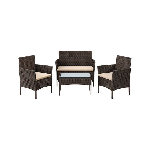 Garden Furniture Set, PE Polyrattan, Lounge Set, 4 pieces Patio Furniture, Outdoor, for Patio, Balcony, Garden