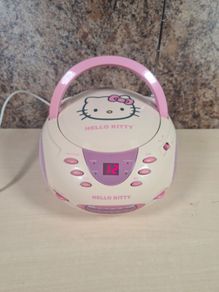 Hello Kitty Boombox Cd Player Radio Portable Model Kt2024a San Rio 2012