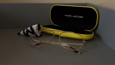 Marc Jacobs silver metal aviator style glasses eyeglasses