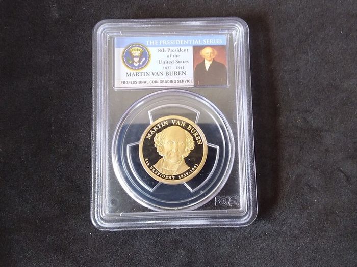 2008-S, Martin Van Buren, Presidential One Dollar Coin, PCGS, PR69DCAM, Proof Dollar