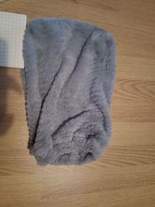 furry bag off a blanket