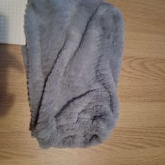 furry bag off a blanket