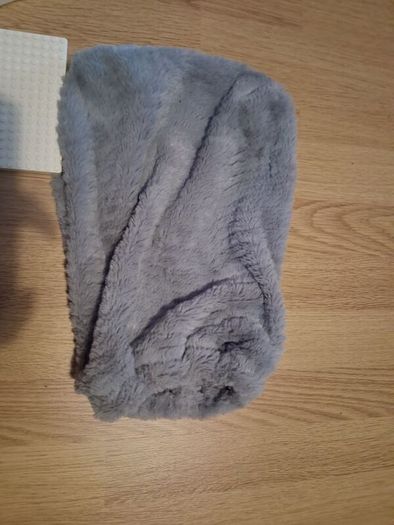 furry bag off a blanket