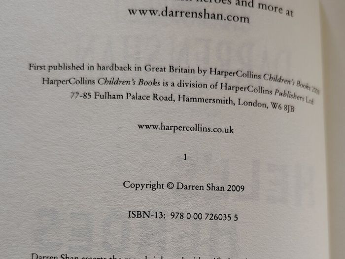Hell's Heroes by Darren Shan   True First Edition. The Demonata Book 10