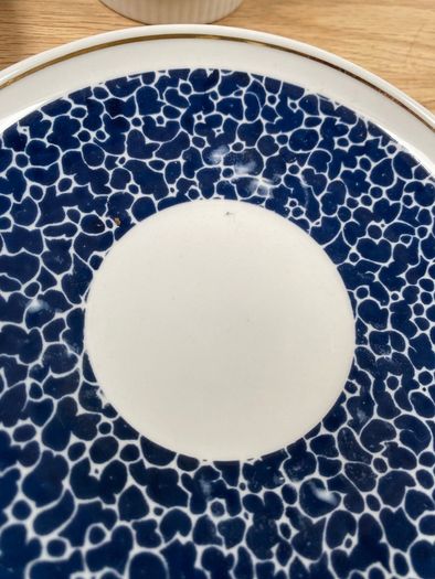 Vintage Mid-Century Stadtlengsfeld CP Porcelain Tea Set Blue Pebble