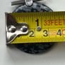 Vintage Modernist Sterling Silver Snowflake Obsidian Disk Pendant Necklace 925 Image 6
