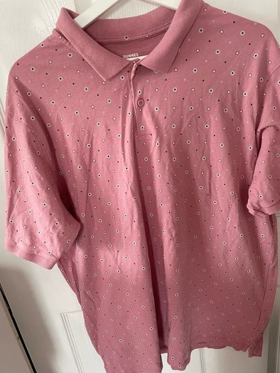 Men's cotton pink polo