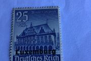Rare/Genuine WW2 German stamp - Luxembourg overprint