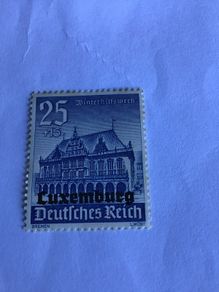 Rare/Genuine WW2 German stamp - Luxembourg overprint