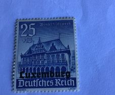 Rare/Genuine WW2 German stamp - Luxembourg overprint