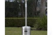 In/outdoor Silver Radiant Heater, Patio heater 8.5 KW Sturdy Steel with Wheels