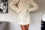 h&amp;m crochet dress
