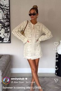 h&m crochet dress