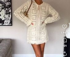 h&m crochet dress