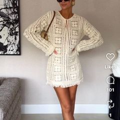 h&m crochet dress