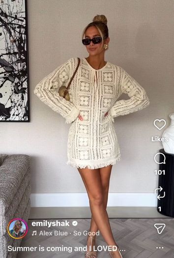 h&m crochet dress