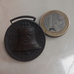 1929 antique commemorative badge brooch. D18 post 4e