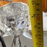 4-arm Flower  crystal tealight candle holder with a metal stand. Image 6