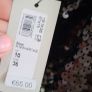 RIVER ISLAND black sequin one shoulder top Sz 10 UK - Bnwt Rrp 65 Image 7