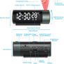 Digital Projection Alarm Clock with 180 Rotatable Projector, Dual Alarm, 12/24H, Snooze, 4-Level Dimmer for Bedrooms Image 4