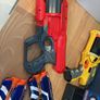 6 nerf guns, bullets and target Image 6