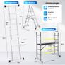 Ladder Scaffold Platform Aluminium Multi-Purpose Folding Ladder Image 5