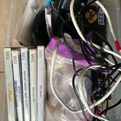wii console and games with Sega Mega Drive