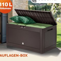 Garden Storage Box Cushions 310L  Rattan Look