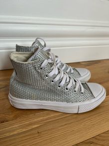 Silver Chuck Taylor Silver Boots