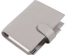 Moterm Rings Planner, Pebbled Grey Leather