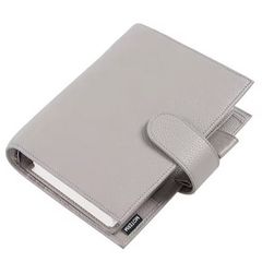 Moterm Rings Planner, Pebbled Grey Leather
