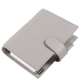 Moterm Rings Planner, Pebbled Grey Leather