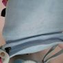 Genuine suede leather pale blue cross body bag and matching belt - Bnwt Image 5