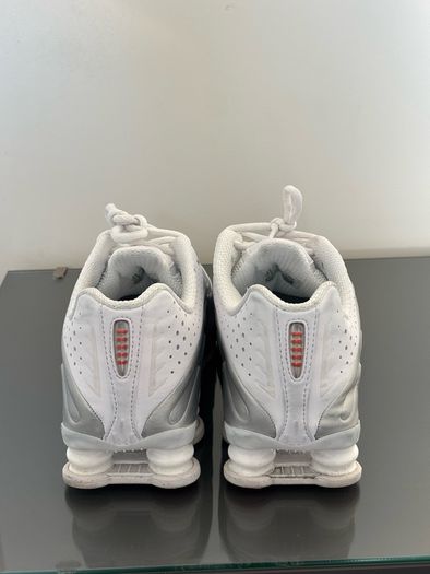 Nike Shox R4 White/Metallic Silver