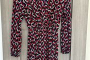 River Island heart print pleated dress (UK 14)