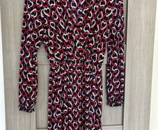 River Island heart print pleated dress (UK 14)