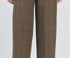 Zara Collection brand New Check Darted Trousers size L with Tag