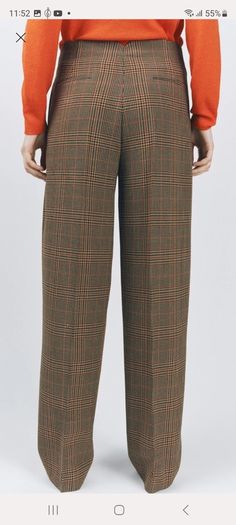 Zara Collection brand New Check Darted Trousers size L with Tag