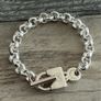 Silver Plated Padlock Bracelet Image 4