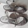 Marks & Spencer Wedge Heel Vintage Style Suede Shoes Size 3 Image 3