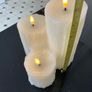 Garden Triple Pillar candles Battery Image 4